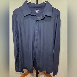 Fabletics The Don Long Sleeve Button Up (Classic Fit) Mens XL Deep Navy
